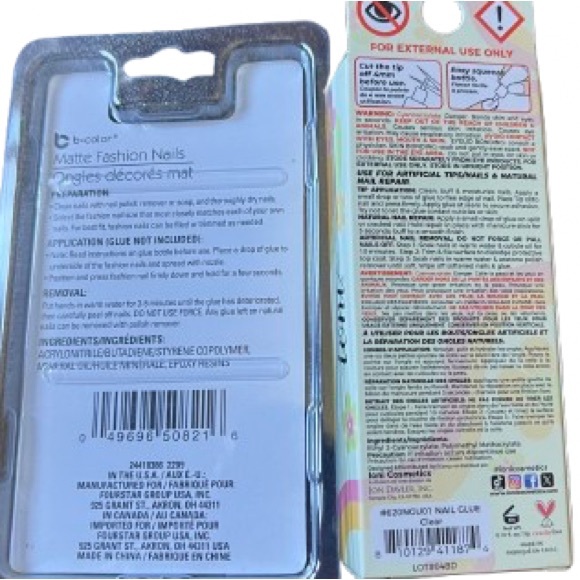 Press on nails matte finish nails black marble coffin shape nail with glue - Picture 5 of 5